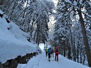 08 Non siamo soli...molti sciatori salgono sul sent. 121 con alta neve battuta